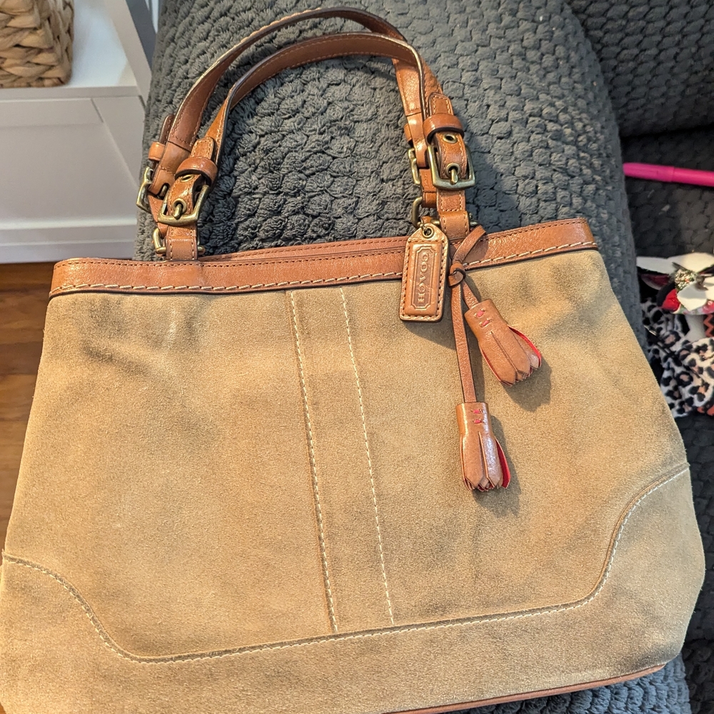 Coach Tan Leather Tote Bag